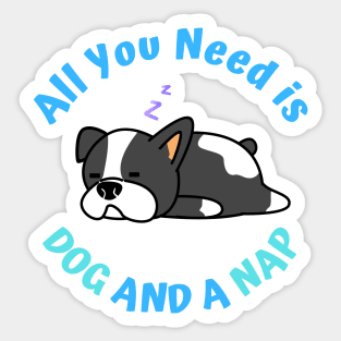 French Bulldog Needs a Nap Sticker